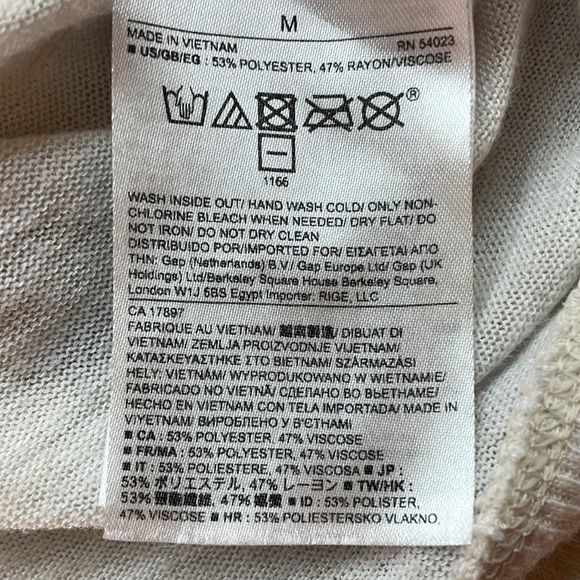 Banana Republic Women’s Sweater Lightweight Ruffle Trim Long Sleeve Cream Size M - Picture 6 of 10